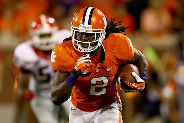 CLEMSON, SC - AUGUST 31: Sammy Watkins #2 of the Clemson Tigers during their game at Memorial Stadium on August 31, 2013 in Clemson, South Carolina. (Photo by Streeter Lecka/Getty Images) CLEMSON, SC - AUGUST 31: Sammy Watkins #2 of the Clemson Tigers during their game at Memorial Stadium on August 31, 2013 in Clemson, South Carolina. (Photo by Streeter Lecka/Getty Images)