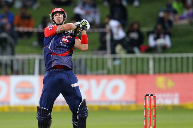 Kevin Pietersen of Delhi Daredevils leaves the field, out for 50 runs, during their Twenty20 semi-final against the Highveld Lions in Durban, South Africa, Thursday, Oct 25, 2012. (AP Photo)