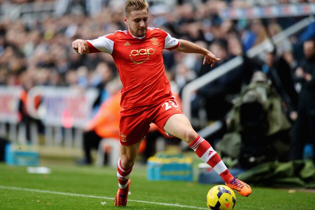 NEWCASTLE UPON TYNE, ENGLAND - DECEMBER 14:  Luke Shaw of Southampton during the Barclays Premier League match between Newcastle United and Southampton at St James' Park on December 14, 2013 in Newcastle upon Tyne, England.  (Photo by Tony Marshall/Getty Images)