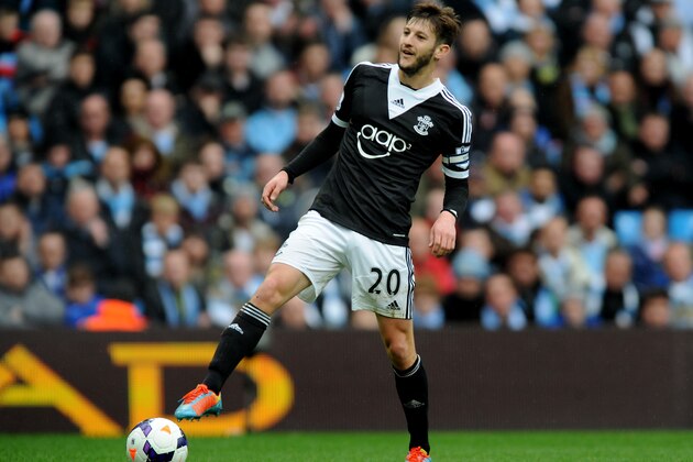 Southampton's Adam Lallana during the English Premier League soccer match between Manchester City and Southampton at The Etihad Stadium, Manchester, England, Saturday, April 5, 2014. (AP Photo/Rui Vieira) Southampton's Adam Lallana during the English Premier League soccer match between Manchester City and Southampton at The Etihad Stadium, Manchester, England, Saturday, April 5, 2014. (AP Photo/Rui Vieira)