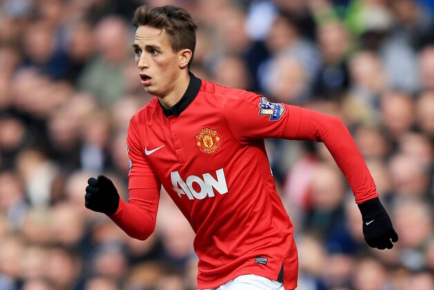 Manchester United's Adnan Januzaj during their English Premier League soccer match against Newcastle United at St James' Park, Newcastle, England, Saturday, April 5, 2014. (AP Photo/Scott Heppell)