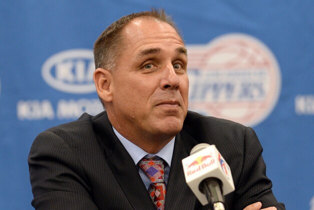 Jun 26, 2013; Playa Vista, CA, USA;  Los Angeles Clippers president Andy Roeser during a press conference at the Clippers Training Center. Mandatory Credit: Jayne Kamin-Oncea-USA TODAY Sports