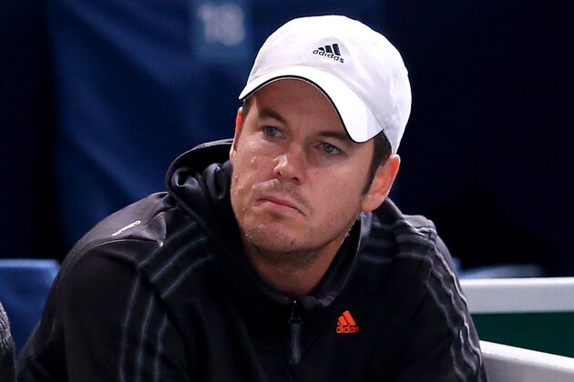 PARIS, FRANCE - OCTOBER 31:  Magnus Norman, coach of Stanislas Wawrinka of Switzerland in his match against Nicolas Almagro of Spain the BNP Paribas Masters at Palais Omnisports de Bercy on October 31, 2013 in Paris, France.  (Photo by Julian Finney/Getty Images)