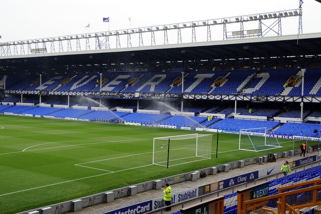 A general view of Goodison Park during the English Premier League soccer match between Everton and Manchester United at Goodison Park in Liverpool, England, Sunday April 20, 2014. (AP Photo/Clint Hughes)
