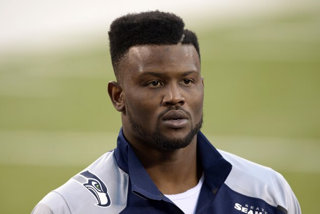 Feb 2, 2014; East Rutherford, NJ, USA; Seattle Seahawks cornerback Walter Thurmond before Super Bowl XLVIII against the Denver Broncos at MetLife Stadium. The Seahawks defeated the Broncos 43-8. Mandatory Credit: Kirby Lee-USA TODAY Sports