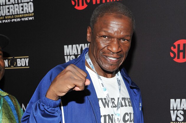 LAS VEGAS, NV - MAY 04: Floyd Mayweather Sr. arrives at a VIP pre-fight party at the WBC welterweight title fight between Floyd Mayweather Jr. and Robert Guerrero at the MGM Grand Hotel/Casino on May 4, 2013 in Las Vegas, Nevada.  (Photo by Jeff Bottari/Getty Images)