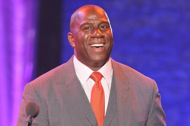 LAS VEGAS, NV - NOVEMBER 8: Earvin Magic Johnson speaks onstage at the Soul Train Awards 2012 at PH Live at Planet Hollywood Resort & Casino on November 8, 2012 in Las Vegas, Nevada. (Photo by Frank Micelotta/Invsion/AP)