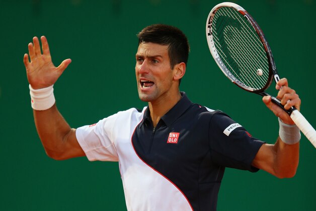MONTE-CARLO, MONACO - APRIL 18:  Novak Djokovic of Serbia celebrates winning a point against Guillermo Garcia-Lopez of Spain during day six of the ATP Monte Carlo Rolex Masters Tennis at Monte-Carlo Sporting Club on April 18, 2014 in Monte-Carlo, Monaco.  (Photo by Julian Finney/Getty Images)