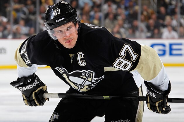 PITTSBURGH, PA - APRIL 19:  Sidney Crosby #87 of the Pittsburgh Penguins skates against the Columbus Blue Jackets in Game Two of the First Round of the 2014 Stanley Cup Playoffs at Consol Energy Center on April 19, 2014 in Pittsburgh, Pennsylvania.  (Photo by Gregory Shamus/NHLI via Getty Images)