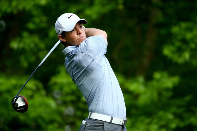 CHARLOTTE, NC - MAY 01:  Rory McIlroy of Northern Ireland hits his tee shot on the 12th hole during the first round of the Wells Fargo Championship at Quail Hollow Club on May 1, 2014 in Charlotte, North Carolina.  (Photo by Streeter Lecka/Getty Images)