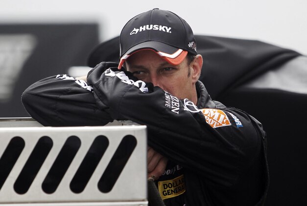 Apr 25, 2014; Richmond, VA, USA; NASCAR Sprint Cup driver Matt Kenseth (20) during practice for the Toyota Owners 400 at Richmond International Raceway. Mandatory Credit: Peter Casey-USA TODAY Sports