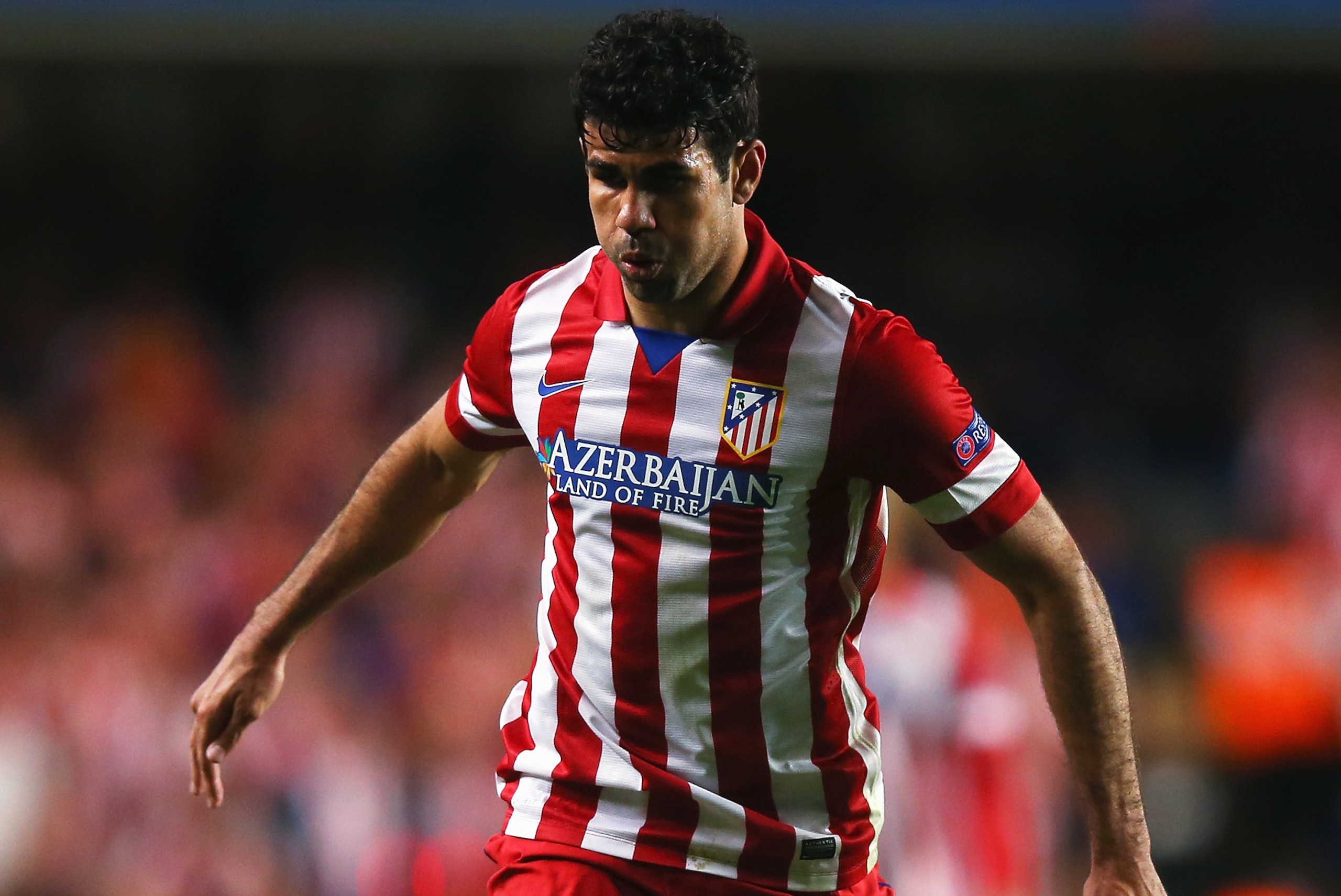 LONDON, ENGLAND - APRIL 30: Diego Costa of Club Atletico de Madrid in action during the UEFA Champions League semi-final second leg match between Chelsea and Club Atletico de Madrid at Stamford Bridge on April 30, 2014 in London, England.  (Photo by Clive Rose/Getty Images)
