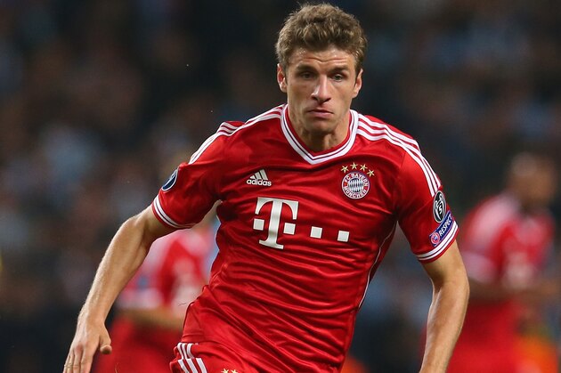 MANCHESTER, ENGLAND - OCTOBER 02:  Thomas Muller of Muenchen in action during the UEFA Champions League Group D match between Manchester City and FC Bayern Muenchen at Etihad Stadium on October 2, 2013 in Manchester, England.  (Photo by Julian Finney/Getty Images)