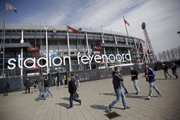 ROTTERDAM, NETHERLANDS - APRIL 21:  General view of the De Kuip Stadion, home of Feyenoord taken during the Dutch Eredivisie match between Feyenoord and Vitesse held on April 21, 2013 at the De Kuip Stadion in Rotterdam, Netherlands. (Photo by Anoek de Groot/EuroFootball/Getty Images)