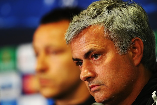 LONDON, ENGLAND - APRIL 29:  Chelsea manager Jose Mourinho talks to the media at the Chelsea press conference at Stamford Bridge on April 29, 2014 in London, England.  (Photo by Clive Rose/Getty Images)