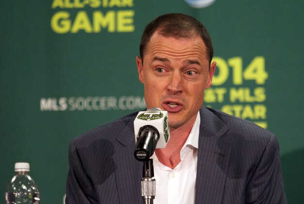 Jul 10, 2013; Portland, OR, USA; Portland Timbers owner Merritt Paulson addresses a question from the media during a press conference for the announcement that the Portland Timbers will be hosting the 2014 AT&T MLS All-Star Game at Jeld-Wen Field. Mandatory Credit: Jaime Valdez-USA TODAY Sports