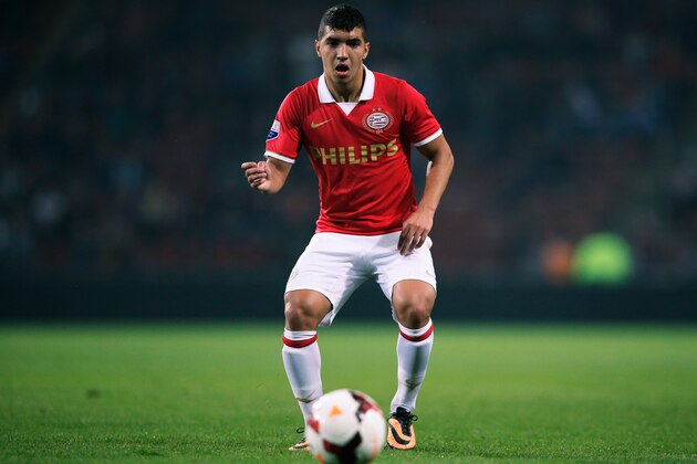 EINDHOVEN, NETHERLANDS - SEPTEMBER 25:  Zakaria Bakkali of PSV in action during the Dutch Cup match between PSV Eindhoven and SC Stormvogels Telstar at the Philips Stadion on September 25, 2013 in Eindhoven, Netherlands.  (Photo by Dean Mouhtaropoulos/Getty Images)