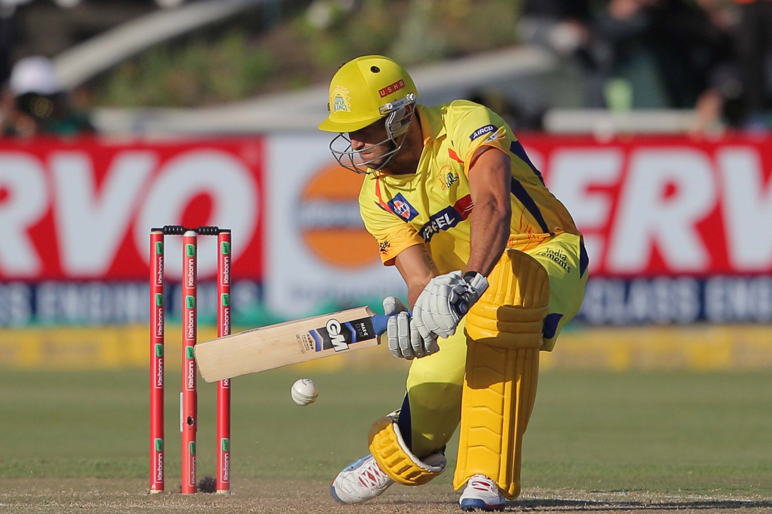 CAPE TOWN, SOUTH AFRCA - OCTOBER 16:  Francois du Plessis of the Chennai Super Kings bats during the Karbonn Smart CLT20 match between Chennai Super Kings (IPL) and Highveld Lions (South Africa) at Sahara Park Newlands on October 16, 2012 in Cape Town, South Africa.  (Photo by Carl Fourie/Gallo Images/Getty Images)