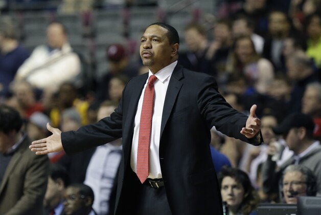 Golden State Warriors head coach Mark Jackson is seen on the sidelines during the second half of an NBA basketball game against the Detroit Pistons in Auburn Hills, Mich., Monday, Feb. 24, 2014. (AP Photo/Carlos Osorio)