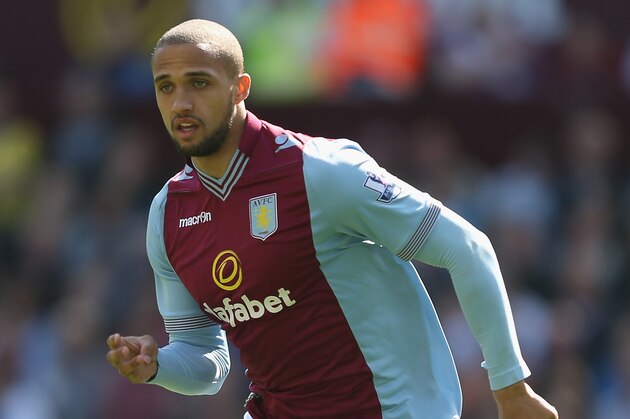BIRMINGHAM, ENGLAND - MAY 03:  Jordan Bowery of Aston Villa in action during the Barclays Premier League match between Aston Villa and Hull City at Villa Park on May 3, 2014 in Birmingham, England.  (Photo by Mark Thompson/Getty Images)