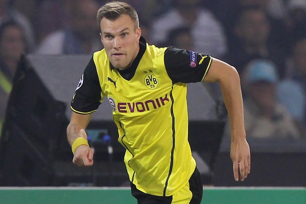 NAPLES, ITALY - SEPTEMBER 18: Kevin Grosskreutz of Borussia Dortmund in action during the Uefa Champions League Group F match between Napoli and Borussia Dortmund at Stadio San Paolo on September 18, 2013 in Naples, Italy.  (Photo by Paolo Bruno/Getty Images)