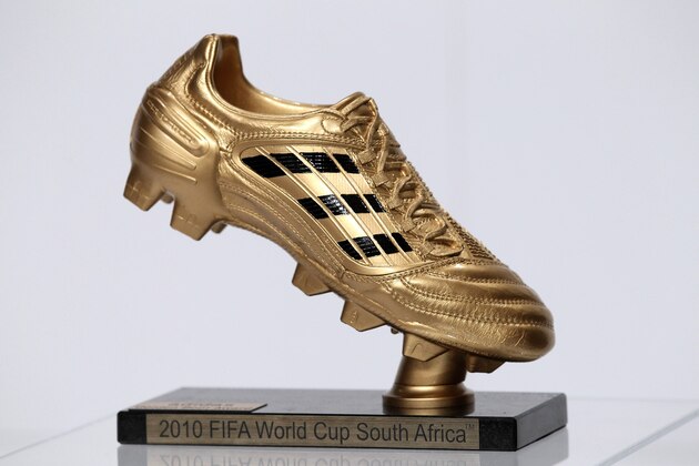 HERZOGENAURACH, GERMANY - DECEMBER 14: The adidas Golden Boot award is pictured during the FIFA 2010 World Cup adidas Golden Award ceremony at the adidas headquarters on December 14, 2010 in Herzogenaurach, Germany.  (Photo by Miguel Villagran/Getty Images for adidas)