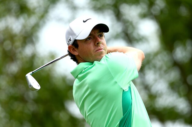 CHARLOTTE, NC - MAY 02:  Rory McIlroy of Northern Ireland hits his tee shot on the 2nd hole during the second round of the Wells Fargo Championship at Quail Hollow Club on May 2, 2014 in Charlotte, North Carolina.  (Photo by Streeter Lecka/Getty Images)