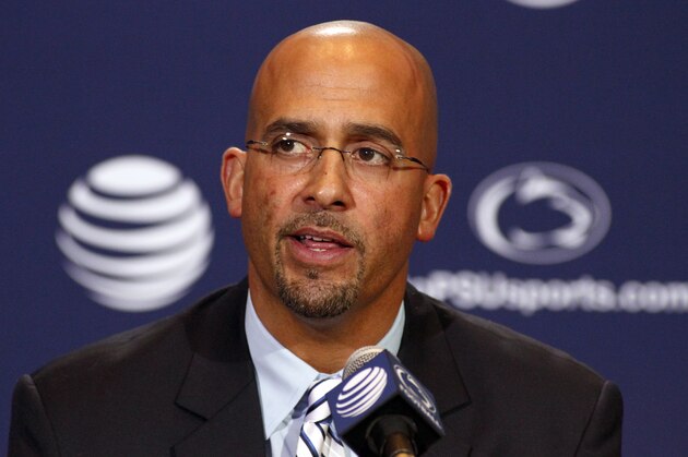 STATE COLLEGE, PA - JANUARY 11:  James Franklin, head coach of the Penn State Nittany Lions addresses the media on January 11, 2014 at Beaver Stadium in State College, Pennsylvania.  (Photo by Justin K. Aller/Getty Images)