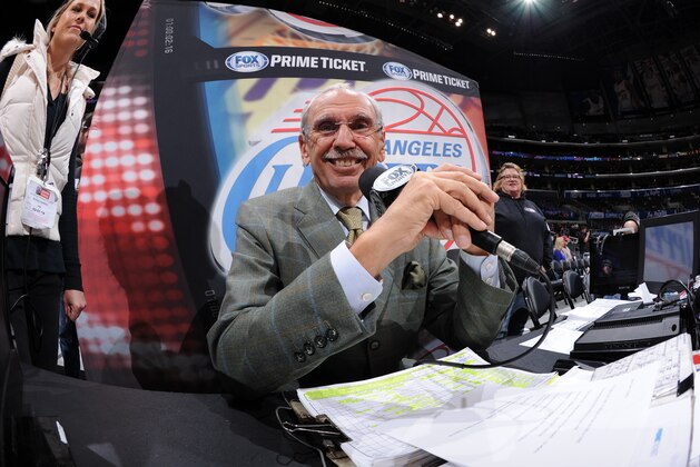 LOS ANGELES, CA - FEBRUARY 1: Los Angeles Clippers commentator Ralph Lawler poses for a photo before a game between the Los Angeles Clippers and the Utah Jazz at STAPLES Center on February 1, 2014 in Los Angeles, California. NOTE TO USER: User expressly acknowledges and agrees that, by downloading and/or using this Photograph, user is consenting to the terms and conditions of the Getty Images License Agreement. Mandatory Copyright Notice: Copyright 2014 NBAE (Photo by Andrew D. Bernstein/NBAE via Getty Images)
