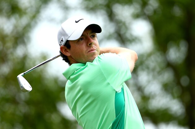 CHARLOTTE, NC - MAY 02:  Rory McIlroy of Northern Ireland hits his tee shot on the 2nd hole during the second round of the Wells Fargo Championship at Quail Hollow Club on May 2, 2014 in Charlotte, North Carolina.  (Photo by Streeter Lecka/Getty Images)