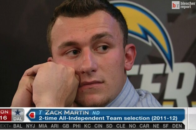 Johnny Manziel was still on the board after the Dallas Cowboys picked at No. 16.