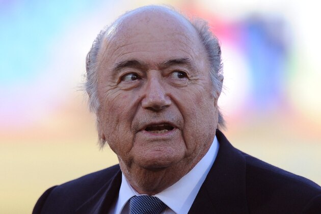 MARRAKECH, MOROCCO - DECEMBER 21:  FIFA President Sepp Blatter looks on before the FIFA Club World Cup 3rd Place Match between Guangzhou Evergrande FC and Atletico Mineiro at the Marrakech Stadium on December 21, 2013 in Marrakech, Morocco. (Photo by Steve Bardens/Getty Images)