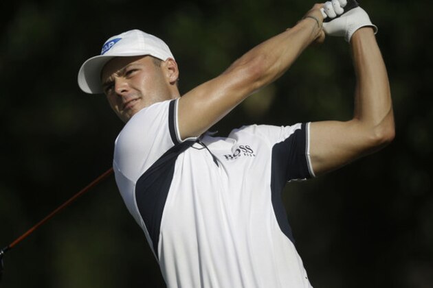 Martin Kaymer hits from the tenth tee during the first round of The Players championship golf tournament at TPC Sawgrass, Thursday, May 8, 2014 in Ponte Vedra Beach, Fla. (AP Photo/Gerald Herbert)
