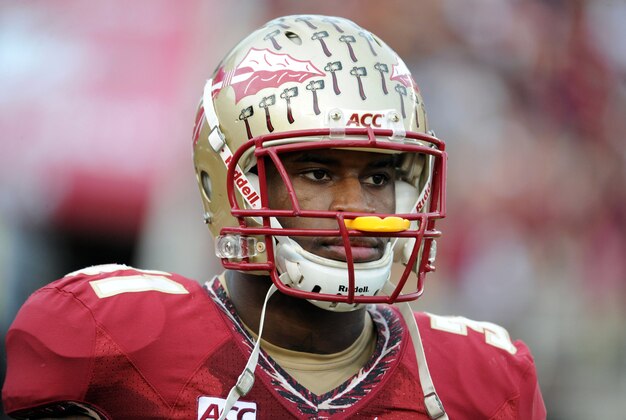 Nov 23, 2013; Tallahassee, FL, USA; Florida State Seminoles defensive back Terrence Brooks during the first half of the game against the Idaho Vandals at Doak Campbell Stadium. Mandatory Credit: Melina Vastola-USA TODAY Sports