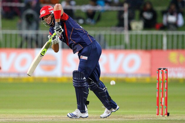 DURBAN, SOUTH AFRICA - OCTOBER 25: Kevin Pietersen during the Karbonn Smart CLT20 Semi Final match between bizhub Highveld Lions and Delhi Daredevils at Sahara Stadium Kingsmead on October 25, 2012 in Durban, South Africa.
(Photo by Anesh Debiky/Gallo Images/Getty Images)