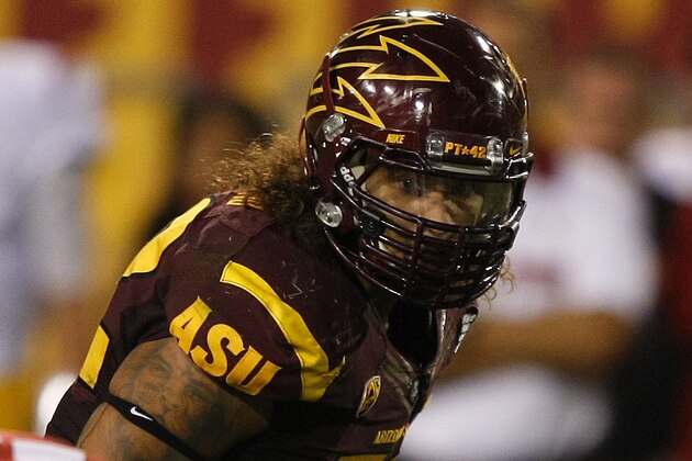 Arizona State linebacker Carl Bradford (52) during the second half of an NCAA college football game against Southern California on Saturday, Sept. 28, 2013, in Tempe, Ariz. (AP Photo/Rick Scuteri)