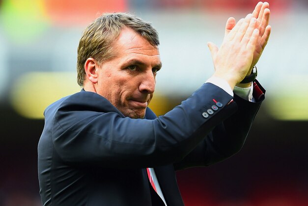 LIVERPOOL, ENGLAND - MAY 11:  Brendan Rodgers manager of Liverpool applauds the crowd after the Barclays Premier League match between Liverpool and Newcastle United at Anfield on May 11, 2014 in Liverpool, England. Liverpool finish as runners-up in the Premier League.  (Photo by Laurence Griffiths/Getty Images)