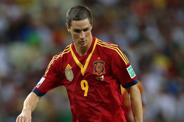 FORTALEZA, BRAZIL - JUNE 27:  Fernando Torres of Spain in action during the FIFA Confederations Cup Brazil 2013 Semi Final match between Spain and Italy at Castelao on June 27, 2013 in Fortaleza, Brazil.  (Photo by Jasper Juinen/Getty Images)