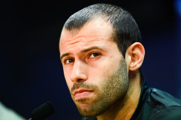BARCELONA, SPAIN - MARCH 11:  Javier Mascherano of FC Barcelona faces the media during a press conference ahead the UEFA Champions League Round of 16 second Leg match against Manchester City at the Sant Joan Despi Sport Complex on March 11, 2014 in Barcelona, Spain.  (Photo by David Ramos/Getty Images)
