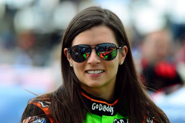 May 10, 2014; Kansas City, KS, USA; NASCAR Sprint Cup Series driver Danica Patrick during the 5-Hour Energy 400 at Kansas Speedway. Mandatory Credit: Andrew Weber-USA TODAY Sports