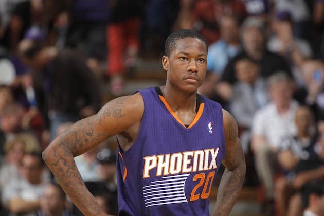 SACRAMENTO, CA - APRIL 16: Archie Goodwin #20 of the Phoenix Suns in a game against the Sacramento Kings on April16, 2014 at Sleep Train Arena in Sacramento, California. NOTE TO USER: User expressly acknowledges and agrees that, by downloading and or using this photograph, User is consenting to the terms and conditions of the Getty Images Agreement. Mandatory Copyright Notice: Copyright 2014 NBAE (Photo by Rocky Widner/NBAE via Getty Images)