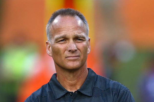 CLEMSON, SC - AUGUST 31:  Head coach Mark Richt of the Georgia Bulldogs looks on prior to the game against the Clemson Tigers at Memorial Stadium on August 31, 2013 in Clemson, South Carolina.  (Photo by Streeter Lecka/Getty Images)