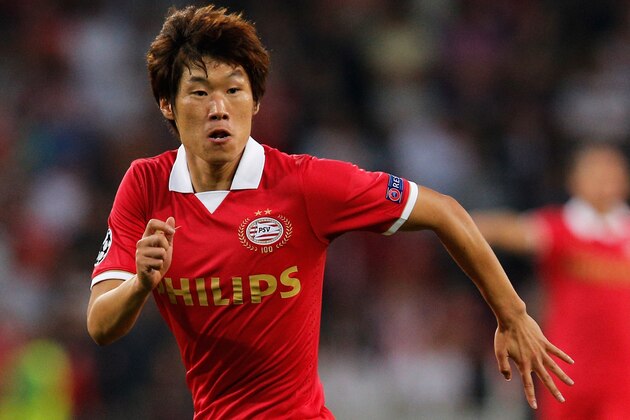 EINDHOVEN, NETHERLANDS - AUGUST 20:  Park Ji-Sung of PSV in action during the UEFA Champions League Play-off First Leg match between PSV Eindhoven and AC Milan at PSV Stadion on August 20, 2013 in Eindhoven, Netherlands.  (Photo by Dean Mouhtaropoulos/Getty Images)