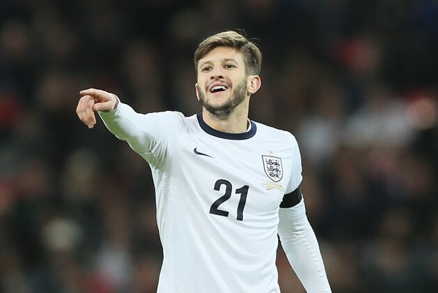England's Adam Lallana gestures to his teammates during the international friendly soccer match between England and Denmark at Wembley stadium in London Wednesday, March 5, 2014. (AP Photo/Alastair Grant) England's Adam Lallana gestures to his teammates during the international friendly soccer match between England and Denmark at Wembley stadium in London Wednesday, March 5, 2014. (AP Photo/Alastair Grant)
