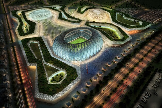 DOHA, QATAR - UNDATED:   In this handout image supplied by Qatar 2022  The Al-Wakrah stadium complex is pictured in this artists impression as Qatar 2022 World Cup bid unveils it's stadiums on September 16, 2010 in Doha, Qatar.  (Photo by Qatar 2022 via Getty Images)