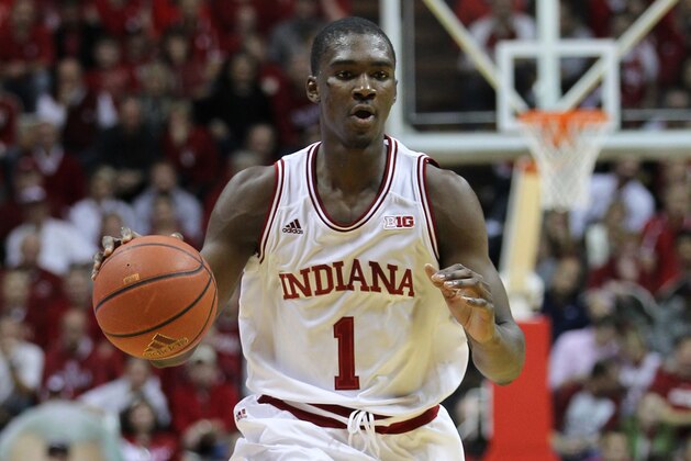 Nov 8, 2013; Bloomington, IN, USA; Indiana Hoosiers forward Noah Vonleh (1) dribbles the ball during the first half against the Chicago State Cougars at Assembly Hall. Mandatory Credit: Pat Lovell-USA TODAY Sports