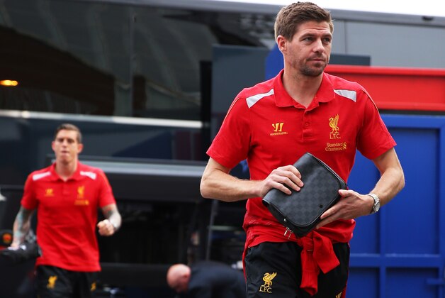 LONDON, ENGLAND - MAY 05:  Steven Gerrard of Liverpool arrives prior to kickoff during the Barclays Premier League match between Crystal Palace and Liverpool at Selhurst Park on May 5, 2014 in London, England.  (Photo by Clive Rose/Getty Images)