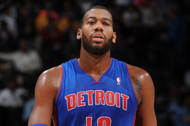 DENVER, CO - MARCH 19: Greg Monroe #10 of the Detroit Pistons stands on the court during a game against the Denver Nuggets on March 19, 2014 at the Pepsi Center in Denver, Colorado. NOTE TO USER: User expressly acknowledges and agrees that, by downloading and/or using this Photograph, user is consenting to the terms and conditions of the Getty Images License Agreement. Mandatory Copyright Notice: Copyright 2014 NBAE (Photo by Garrett W. Ellwood/NBAE via Getty Images)