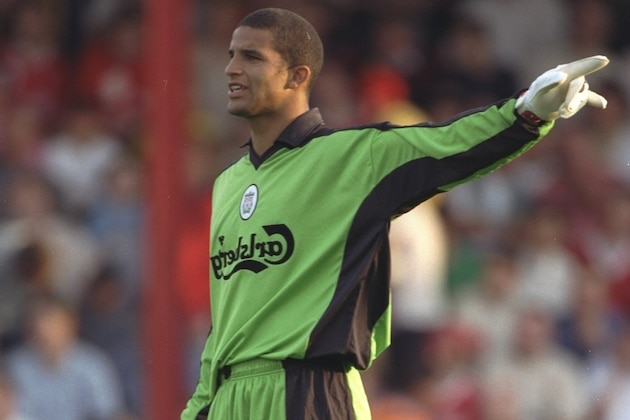 28 Jul 1997:  David James of Liverpool in action during their pre-season friendly against Dublin in Ireland. \ Mandatory Credit: Clive Brunskill /Allsport