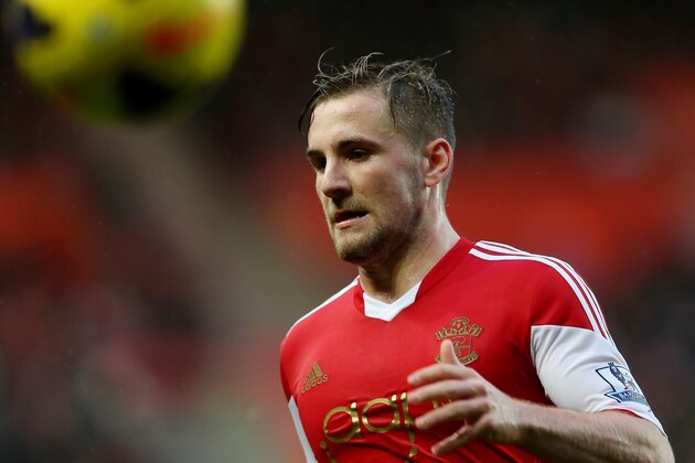 SOUTHAMPTON, ENGLAND - FEBRUARY 08:  Luke Shaw of Southampton during the Barclays Premier League match between Southampton and Stoke City at St Mary's Stadium on February 8, 2014 in Southampton, England.  (Photo by Scott Heavey/Getty Images)